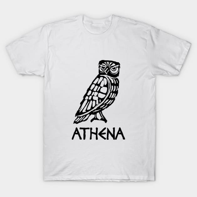 Wise Owl, Owl of Athena T-Shirt by Witchling Art